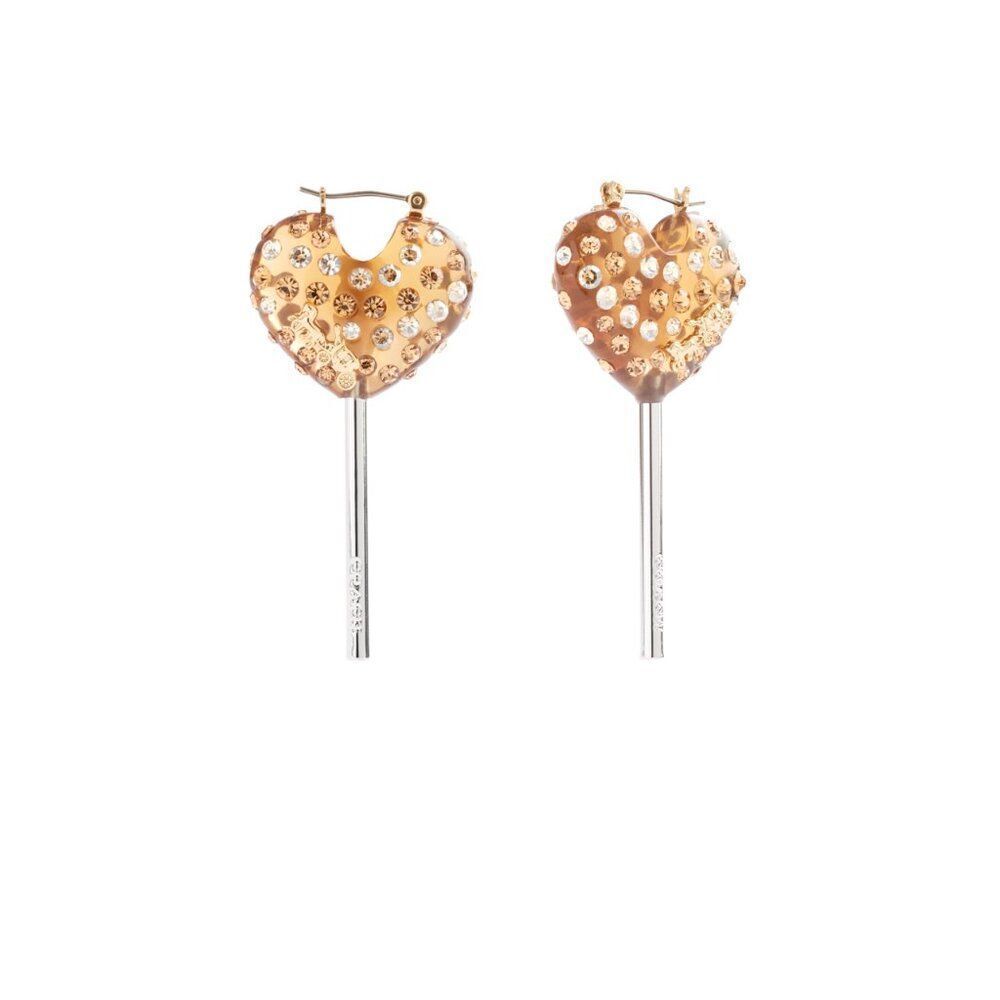NWT COACH Signature Heart Lollipop Drop Earrings - Picture 9 of 10